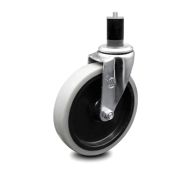 5 Inch Thermoplastic Rubber Wheel 1-3/5 Inch Expanding Stem Caster SCC